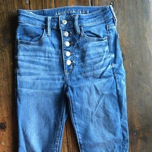 American Eagle Button Fly Jeans - 2 short